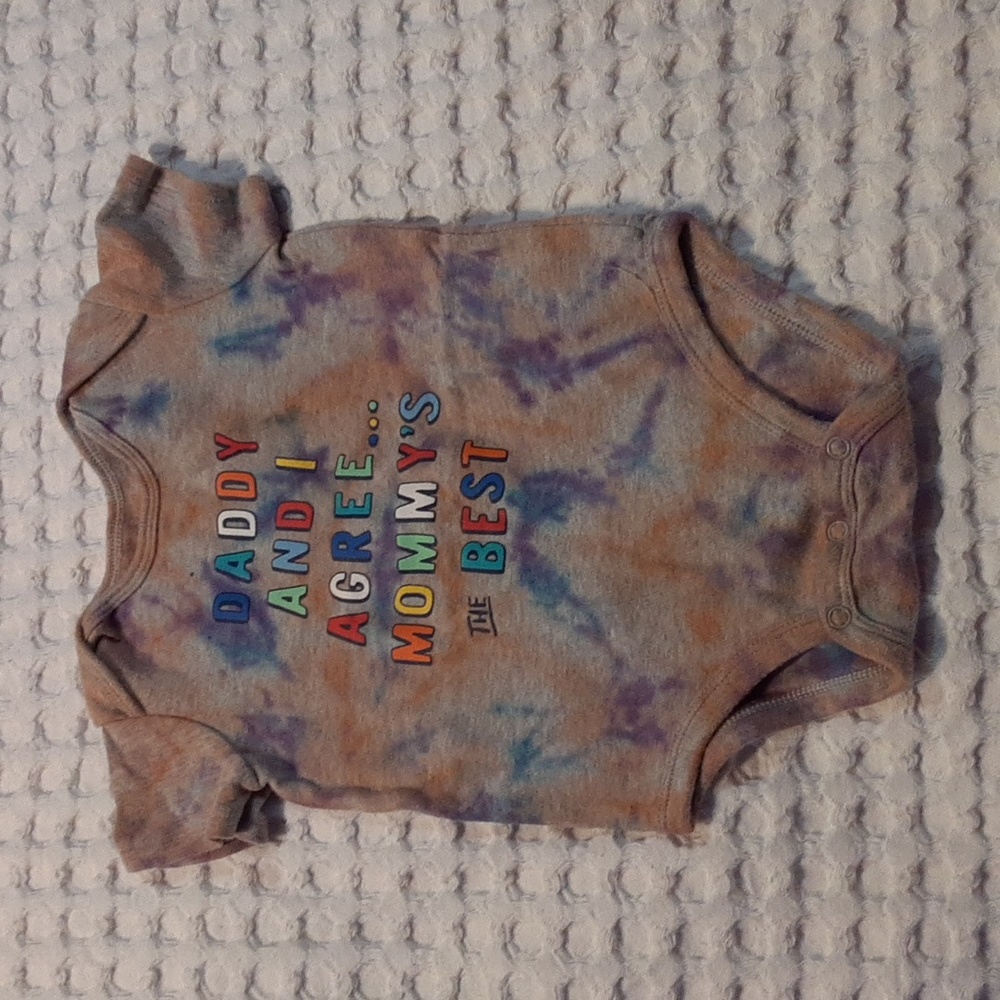 Tie dyed bodysuit, Carters, size 12 months